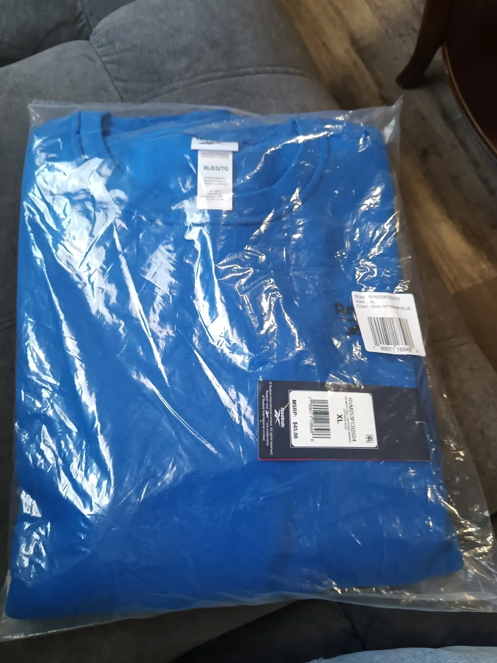 Reebok Men's Crewneck Sweatshirt - Royal Blue
